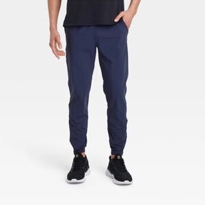 All In Motion Men's Tricot Joggers Dark Blue Size Medium